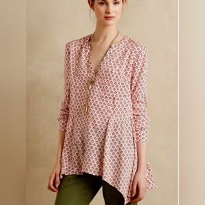 Anthropologie Maeve Laiken Henley Blouse